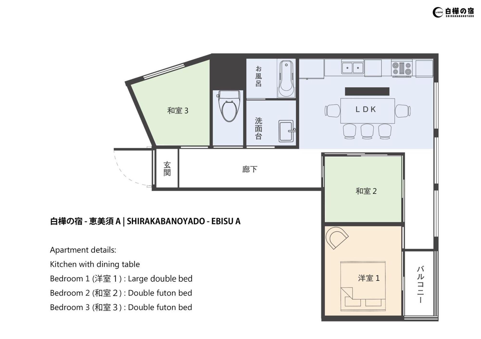 公寓 Shirakabanoyado - Ebisu 惠美须 *